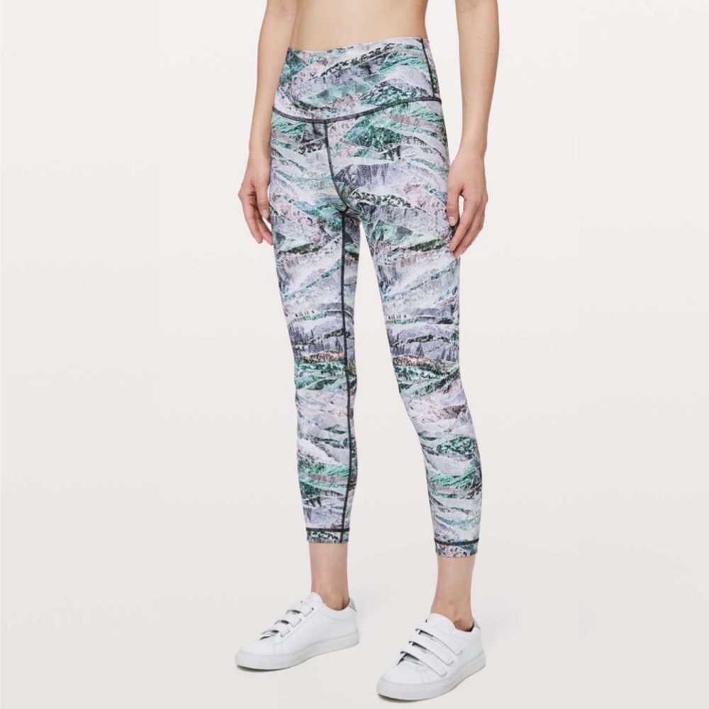 Lululemon Wunder Under High Rise Tight Springscape Multi Printed Leggings Size 4